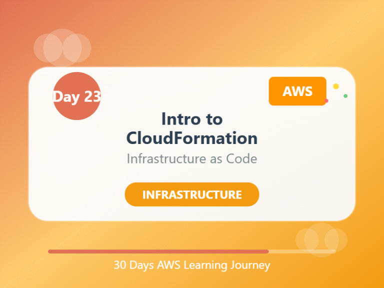 Day 23: Intro to CloudFormation